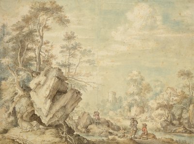 Manzara, 1623 (kağıt üzerine kalem ve wc) by Gillis Claesz d Hondecoeter
