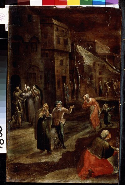 ""Gece sokak sahnesi"" (Bir kasabada gece manzarası) Hollanda