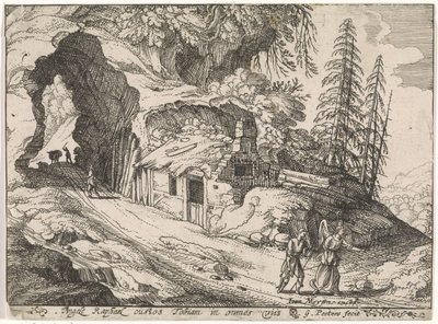 Tobias ve Başmelek Raphael ile Manzara by Gillis Peeters (I)