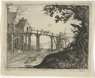 Bir su değirmeni ile manzara by Gillis Peeters (I)