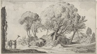 Ağaçlar arasında çiftlikler On iki manzara (dizi başlığı) by Gillis van Scheyndel (I)