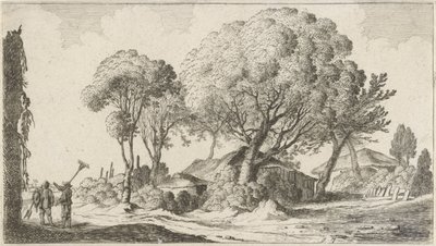 Ağaçlar arasında çiftlikler On iki manzara (dizi başlığı) by Gillis van Scheyndel (I)
