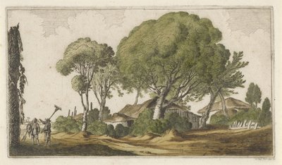 Ağaçlar arasındaki çiftlikler On iki manzara (dizi başlığı) by Gillis van Scheyndel (I)