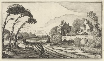 Bir manzarada çoban Figürlü on iki manzara (nesne üzerindeki başlık) by Gillis van Scheyndel (I)