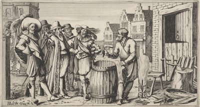 Cooper atölyesinin önünde by Gillis van Scheyndel (I)