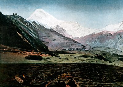 Kazbek Dağı, Kafkasya, c1890 by Gillot