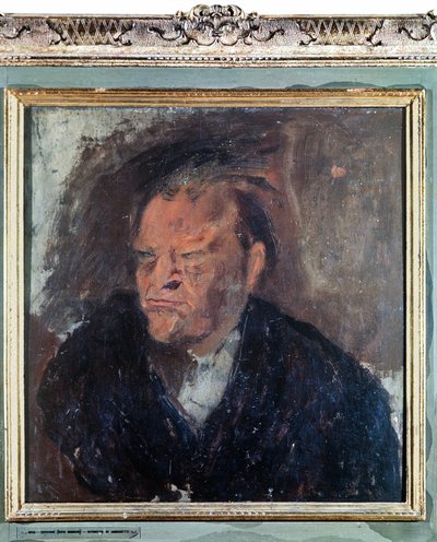 İtalyan şair Giuseppe Ungaretti'nin (1888-1970) portresi. Gino Bonichi'nin Scipione adlı tablosu (1904-1933) by Gino (1904 33) Bonichi