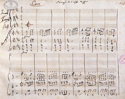 Gioacchino Rossini'nin (1792-1868) el yazısı notası by Gioachino Rossini