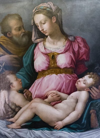 Kutsal aile ve vaftizci Aziz John by Giorgio (and workshop) Vasari