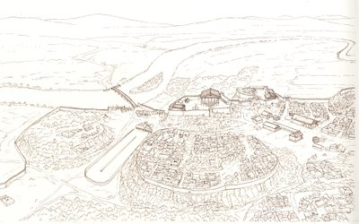 Antik Roma (arkaik): MÖ 6. yüzyılda Roma şehrinin görünümü. by Giorgio Albertini