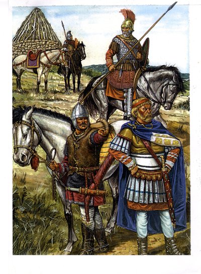 Barbar: bir Hun savaşçısı, bir Got savaşçısı ve bir Roma askeri by Giorgio Albertini