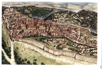 Ortaçağ: 14. yüzyılda surlarla çevrili ortaçağ kasabası Volterra