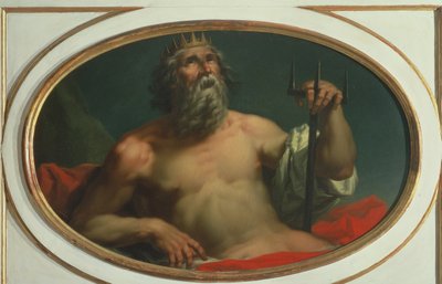 Suyun tanrı Poseidon olarak kişileştirilmesi by Giorgio Anselmi