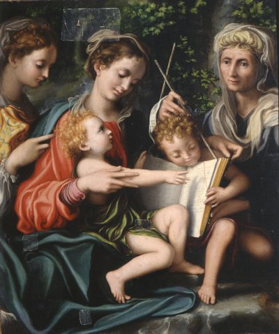 Azizler Vaftizci Yahya, Mecdelli Meryem ve Elizabeth ile Bakire ve Çocuk, yaklaşık 1529 by Giorgio Gandini del Grano