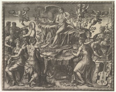 Apollon ve İlham Perileri, M.Ö. 1557. by Giorgio Ghisi