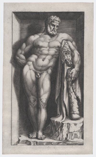 Farnese Herkül, 16. yüzyıl., 16. yüzyıl. by Giorgio Ghisi
