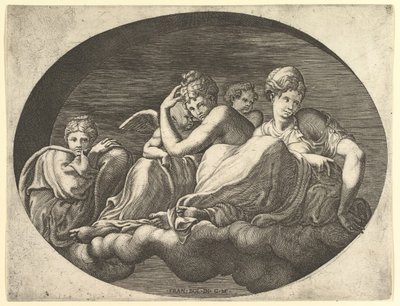Venüs ve Aşk Tanrısı, Diğer İki Tanrıça ve bir Putto, 1560
