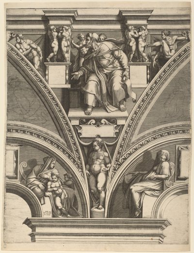 Peygamber Hezekiel by Giorgio Ghisi after Michelangelo
