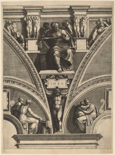 Peygamber Yoel by Giorgio Ghisi after Michelangelo