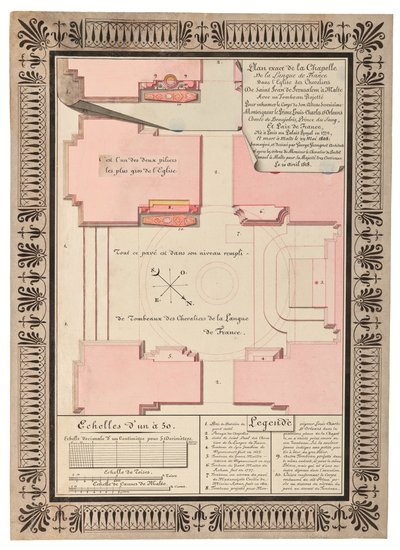 Louis-Charles d#39;Orléans#39;ın mezarı için üç projeden biri by Giorgio Grognet de Vasse