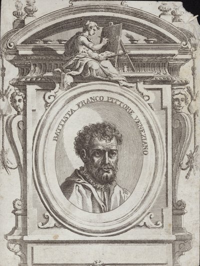 Battista Franco Veneziano, İtalyan sanatçı Giovanni Battista Franco olarak doğdu. Gravür Giorgio Vasari by Giorgio Vasari
