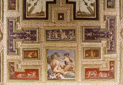 Ceres hemşireliği Triptolemus, Altoviti tavanının detayı, 1553 fresk by Giorgio Vasari