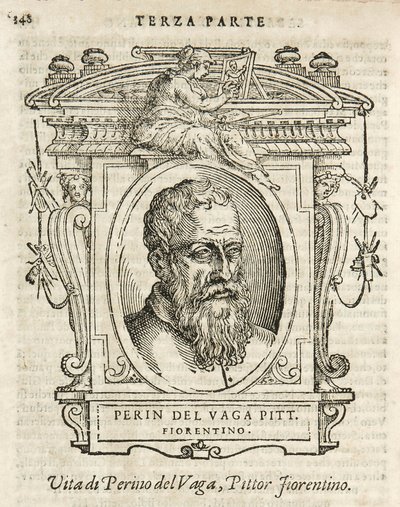 Milano, Braidense Kütüphanesi, Vite de piv excellent, Giorgio Vasari 1568, Perin del Vaga by Giorgio Vasari