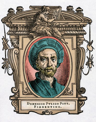 Domenico PULIGO [1492-1527] İtalyan ressamın portresi. Giorgio Vasari