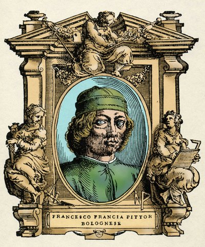 Francesco FRANCIA (1450-1517) İtalyan ressamın portresi. Giorgio Vasari