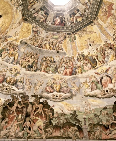 Son Yargı, Duomo kubbesinden detay, 1572-79 by Giorgio Vasari