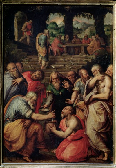 Peygamber Elişa - pano üzerine yağlı boya, c.1566 by Giorgio Vasari