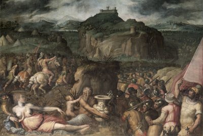 San Leo Kuşatması (fresk) by Giorgio Vasari