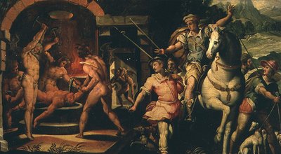 Kont Hugo'nun Vizyonu (tuval üzerine yağlı boya) by Giorgio Vasari