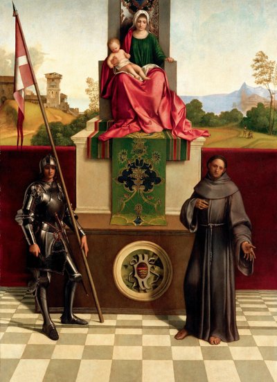 Aziz Francis ve Nicasius Castelfranco Madonna Arasında Madonna ve Çocuk, yaklaşık 1503-1504. by Giorgione da Castelfranco