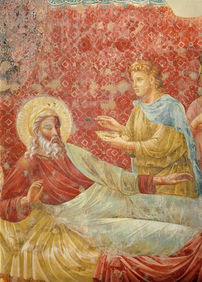 Isaac Esav'ı reddediyor, Isaac ve Esau'nun detayı, c.1288 (350996 detayı) by Giotto di Bondone