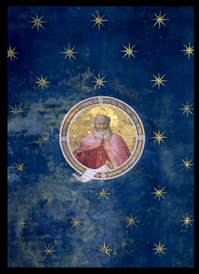Peygamber Yeşaya, kasadan detay, 1303-05 (restorasyon sonrası) by Giotto di Bondone