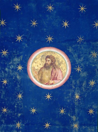 Vaftizci Yahya Peygamber, tavan kasasından, c.1305 by Giotto di Bondone