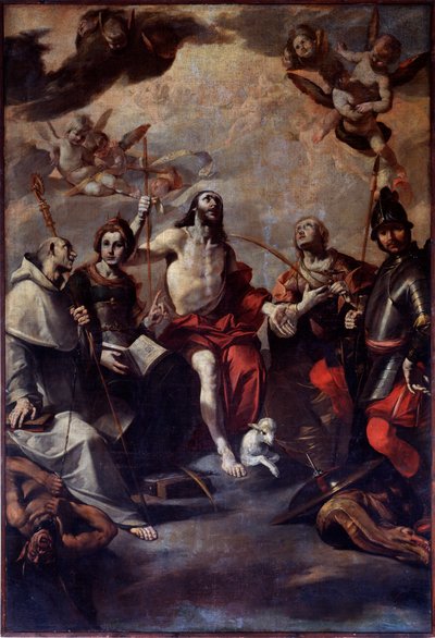 Vaftizci Yahya, Aziz George, Aziz Lucy, Aziz Catherine, Aziz Bernard (Resim by Giovacchino Assereto
