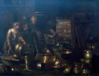 İç mutfak, Gian Domenico Valentino (1630-1708) tarafından by Giovan Domenico Valentino