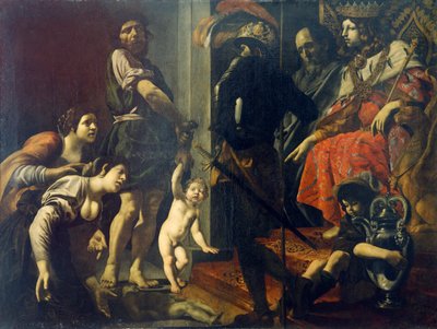Süleyman'ın Yargısı, Giovanni Battista Caracciolo (1578-1635), tuval üzerine yağlı boya by Giovanni Battista Caracciolo