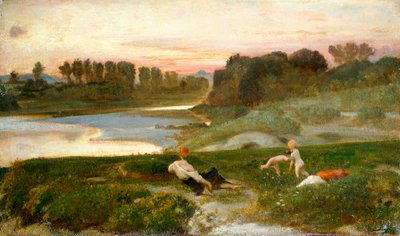 Çiftlikte akşam vakti, Nino Costa (1826-1903) olarak bilinen Giovanni. by Giovanni Costa