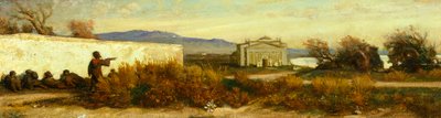 Nino Costa (1826-1903) olarak bilinen Giovanni tarafından bir tapınağın yakınında Türkler. by Giovanni Costa