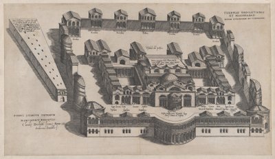 Diocletianus Hamamları, 1582., 1582 by Giovanni Ambrogio Brambilla