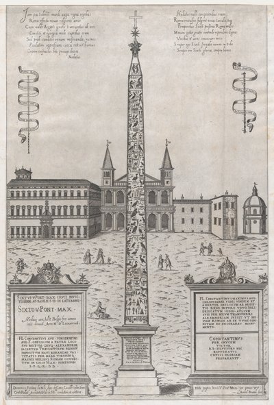 Konstantin Mısır Dikilitaşı, 1589 by Giovanni Ambrogio Brambilla