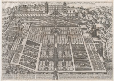 Roma Görkeminin Aynası: Tivoli Sarayı ve Bahçeleri, 1581., 1581 by Giovanni Ambrogio Brambilla.