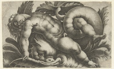 Yunus üzerinde uyku putto Putti deniz canlıları (dizi başlığı) by Giovanni Andrea Maglioli