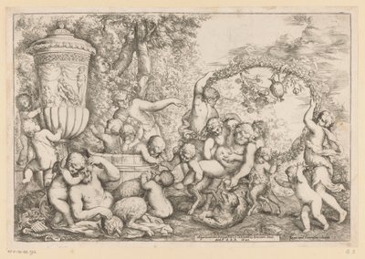 Bacchanaal Silenus ile tanıştı by Giovanni Andrea Podesta