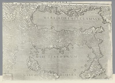 İtalya Haritası by Giovanni Andrea Vavassore