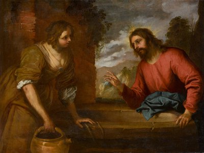 İsa ve Samiriyeli Kadın, yaklaşık 1635 (tuval üzerine yağlı boya) by Giovanni Andrea di Ferrari