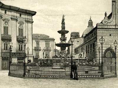 Orion Çeşmesi, Giovanni Angelo Montorsoli (yaklaşık 1506-1563), Piazza Duomo, Messina, Sicilya, İtalya by Giovanni Angelo Montorsoli